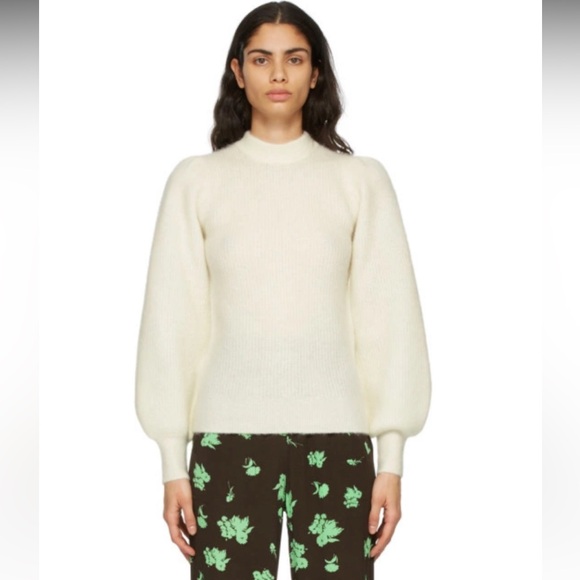 Ganni Sweaters - GANNI Alpaca Wool Blend Off-White Sweater